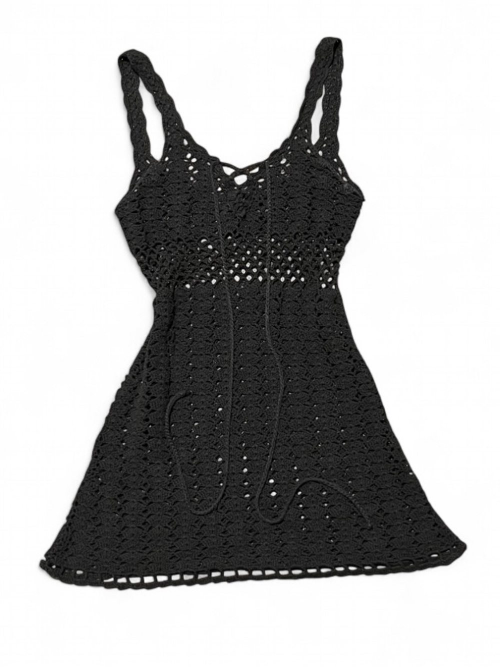 Millau Black Crochet Dress